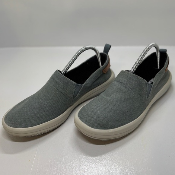 Merrell Gridway Men’s Slip-On Shoes Vibram Sole with blue/green(teal) Canvas 8.5